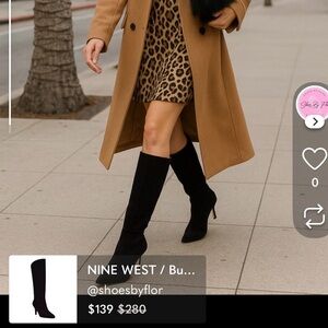 NINE WEST / Buyah-2 / Black / Suede / Below the Knee / Higth Heeled / Boots